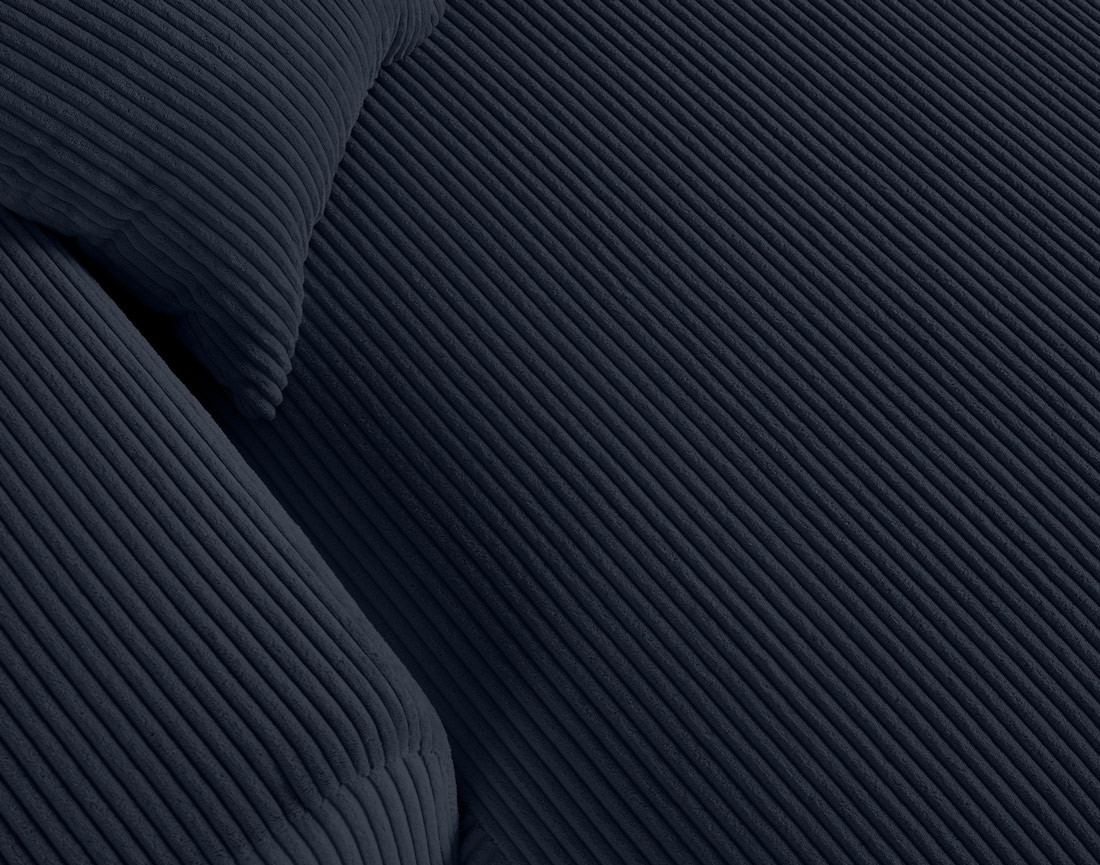 Canapé panoramique en U 7 places en velours côtelé Garance