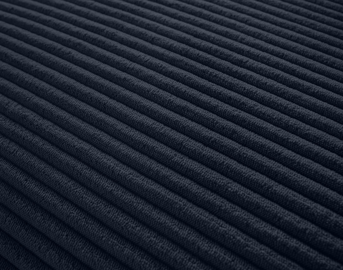 Canapé modulable d'angle droit 8 places en velours côtelé Garance