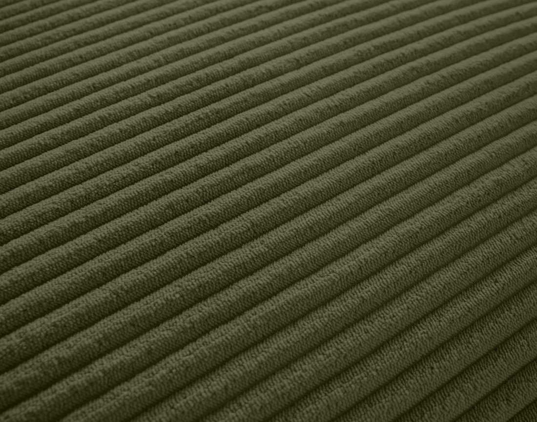 Canapé modulable d'angle gauche 8 places en velours côtelé Garance