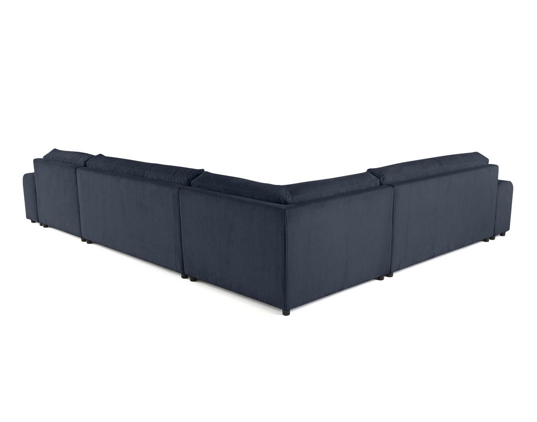 Canapé modulable d'angle gauche 8 places en velours côtelé Garance