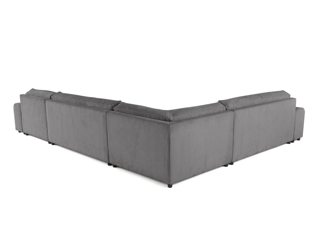 Canapé modulable d'angle gauche 8 places en velours côtelé Garance