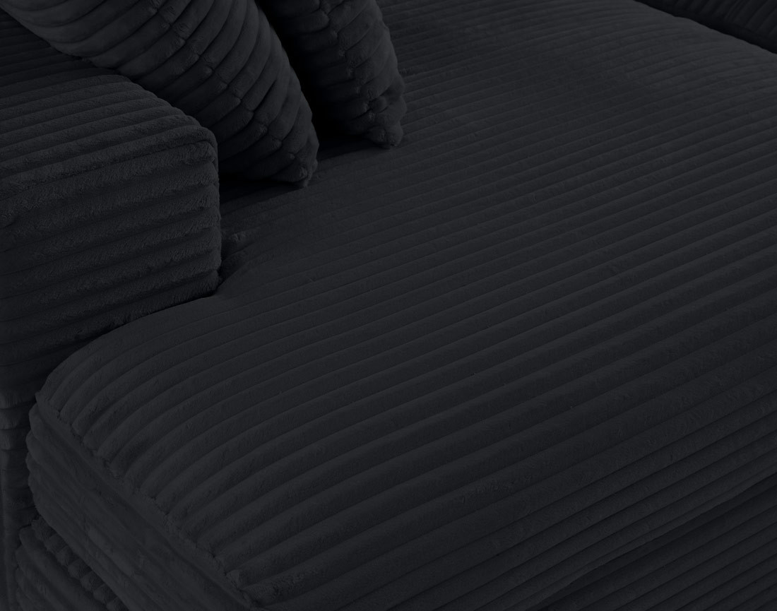 Canapé 4 places avec double méridienne en velours côtelé grosses côtes Collins Canapé 4 places avec double méridienne en velours côtelé grosses côtes Collins