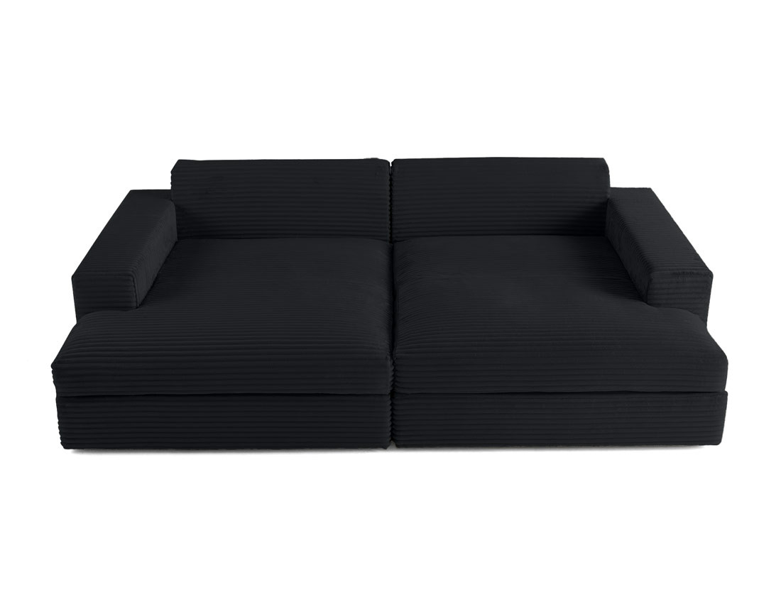 Canapé 4 places avec double méridienne en velours côtelé grosses côtes Collins Canapé 4 places avec double méridienne en velours côtelé grosses côtes Collins