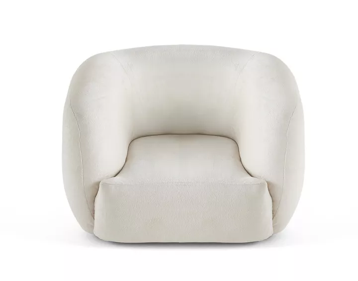 Fauteuil cocon en velours Ernee