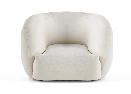 Fauteuil cocon en velours Ernee