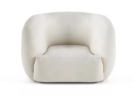 Fauteuil cocon en velours Ernee