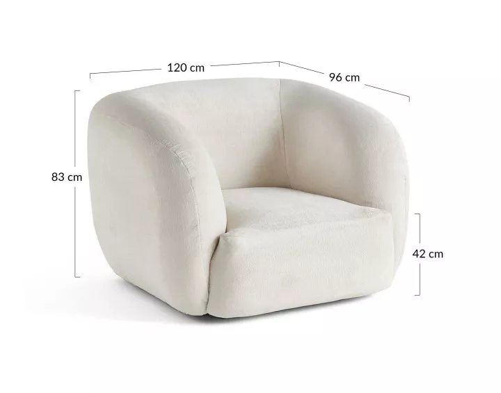 Fauteuil cocon en velours Ernee