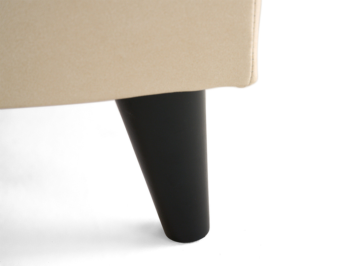 Canapé d'angle réversible 4 places convertible avec coffre en cuir vegan Nordic