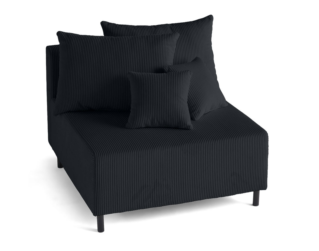 Module d'assise sans accoudoirs en velours côtelé Edinburg Module d'assise sans accoudoirs en velours côtelé Edinburg