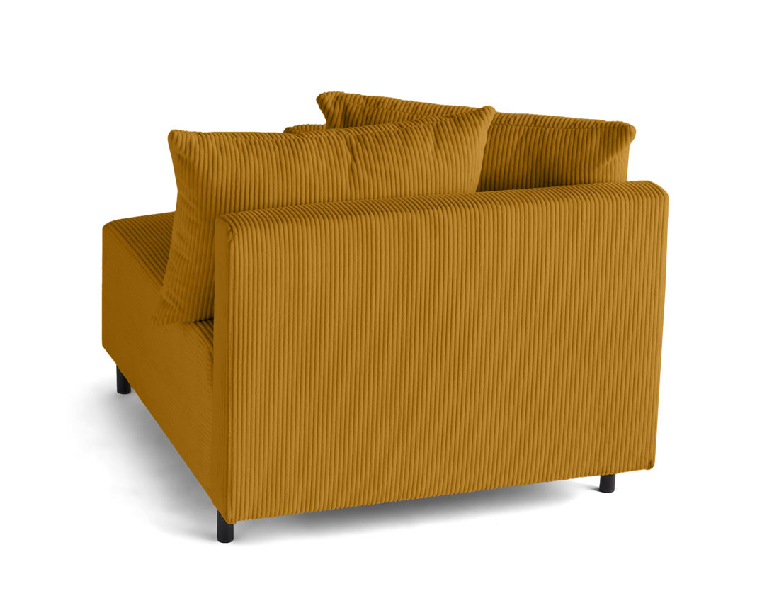 Module d'assise sans accoudoirs en velours côtelé Edinburg