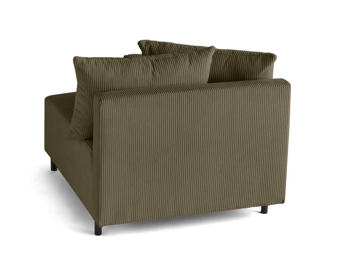 Module d'assise sans accoudoirs en velours côtelé Edinburg