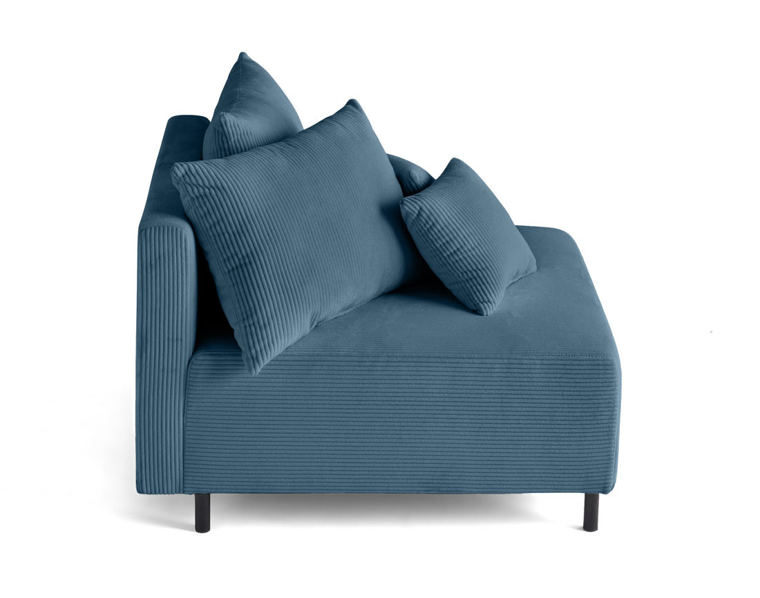 Module d'assise sans accoudoirs en velours côtelé Edinburg