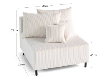 Module d'assise sans accoudoirs pour chien ou chat Edinburg - Best Mobilier