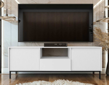 Meuble TV ouvert blanc 174 cm Girona
