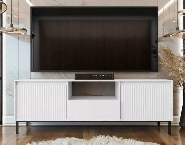 Meuble TV ouvert blanc 174 cm Girona