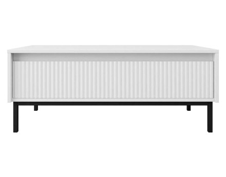 Table basse blanc 1 tiroir 100 cm Girona