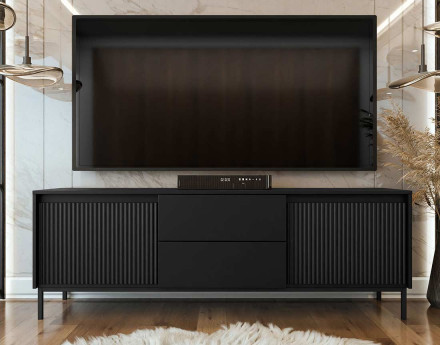 Meuble tv noir 174 cm Girona