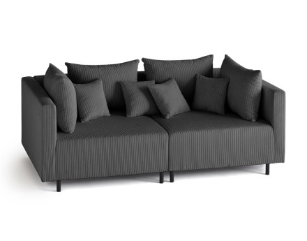 Canapé modulable 2 places en velours côtelé Edinburg