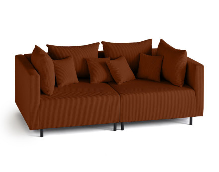 Canapé modulable 2 places en velours côtelé Edinburg