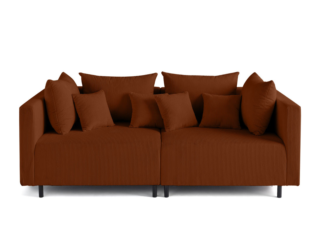 Canapé modulable 2 places en velours côtelé Edinburg