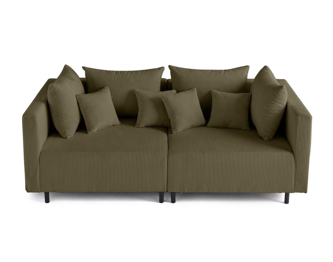 Canapé modulable 2 places en velours côtelé Edinburg