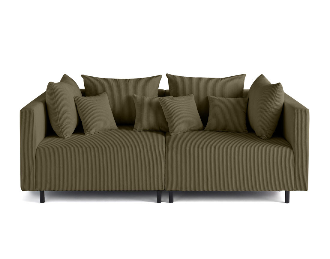 Canapé modulable 2 places en velours côtelé Edinburg