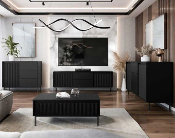 Table basse noir 100 cm Girona