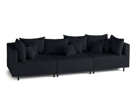 Canapé modulable 3 places en velours côtelé Edinburg