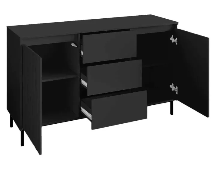 Buffet bas noir 153 cm Girona