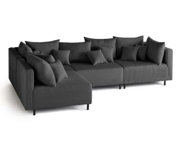 Canapé modulable d'angle réversible 4 places Edinburg - Best Mobilier