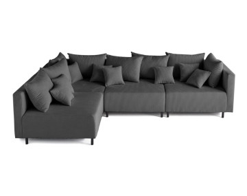 Canapé modulable d'angle réversible 4 places Edinburg - Best Mobilier