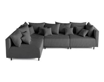 Canapé modulable d'angle réversible 4 places Edinburg - Best Mobilier