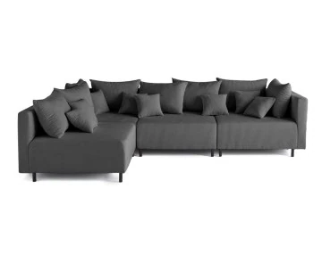 Canapé modulable d'angle réversible 4 places Edinburg - Best Mobilier