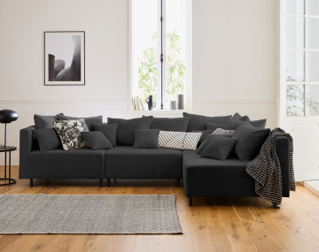 Canapé modulable d'angle réversible 4 places Edinburg - Best Mobilier