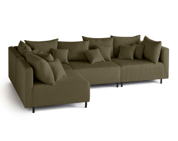Canapé modulable d'angle réversible 4 places Edinburg - Best Mobilier