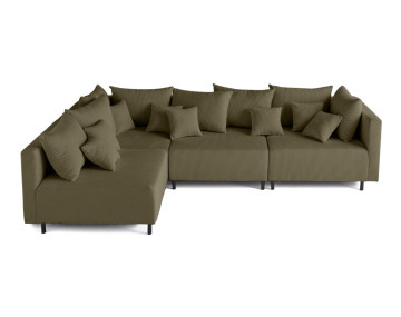 Canapé modulable d'angle réversible 4 places Edinburg - Best Mobilier