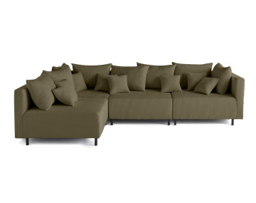 Canapé modulable d'angle réversible 4 places Edinburg - Best Mobilier