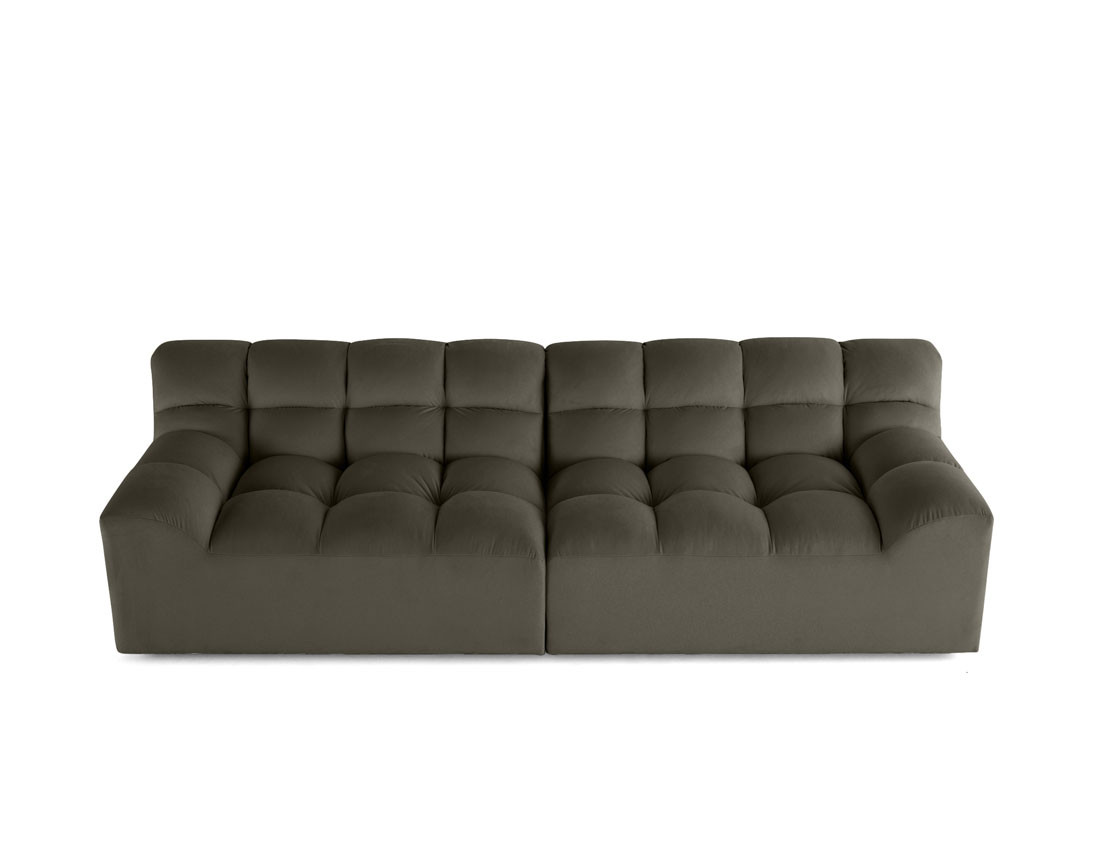 Canapé droit 4 places en velours Napoli