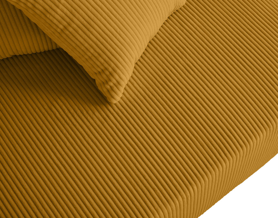 Canapé d'angle modulable 5 places en velours côtelé Edinburg