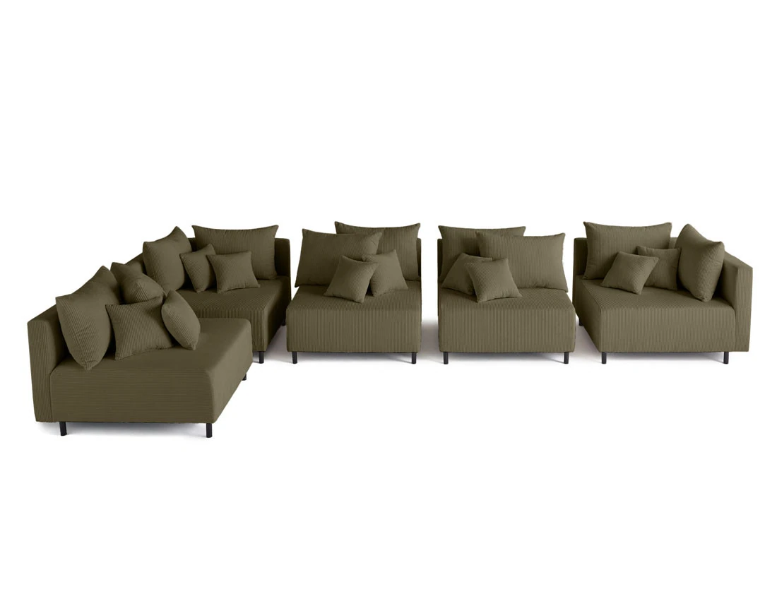 Canapé d'angle modulable 5 places Edinburg - Best Mobilier