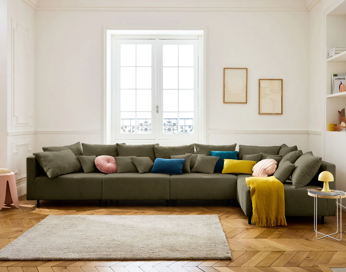 Canapé d'angle modulable 5 places Edinburg - Best Mobilier