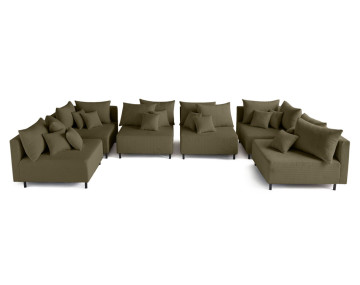 Canapé panoramique modulable 6 places Edinburg - Best Mobilier