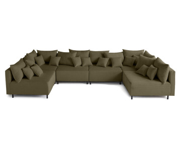 Canapé panoramique modulable 6 places Edinburg - Best Mobilier