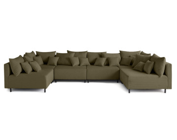 Canapé panoramique modulable 6 places Edinburg - Best Mobilier