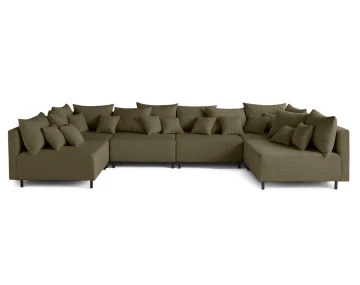 Canapé panoramique modulable 6 places Edinburg - Best Mobilier