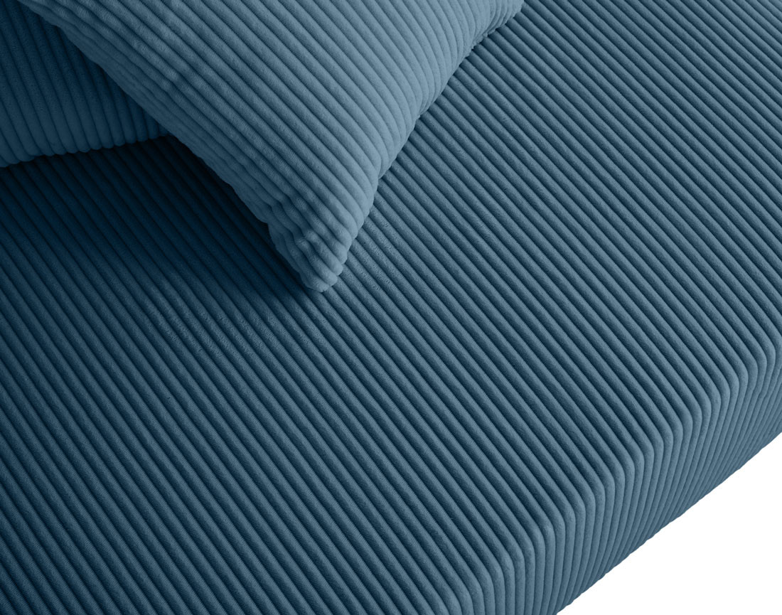 Canapé panoramique modulable 6 places en velours côtelé Edinburg