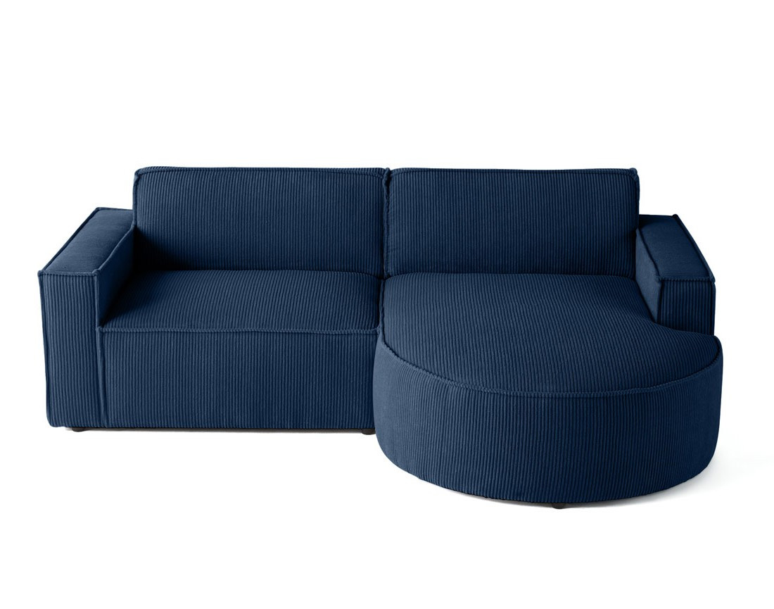 Canapé d'angle droit 4 places en velours côtelé Spiaggia