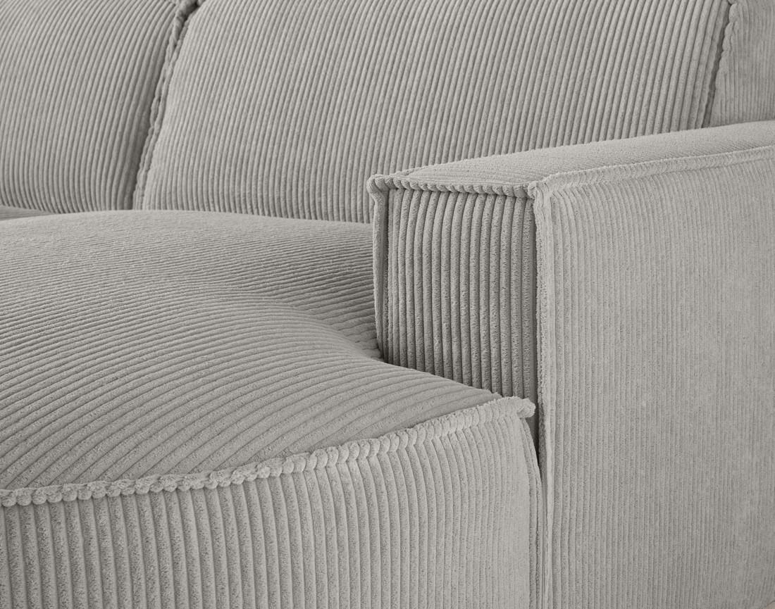 Canapé d'angle droit 4 places en velours côtelé Spiaggia Canapé d'angle droit 4 places en velours côtelé Spiaggia