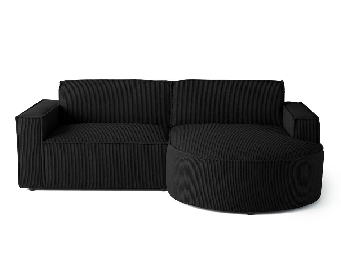 Canapé d'angle droit 4 places en velours côtelé Spiaggia Canapé d'angle droit 4 places en velours côtelé Spiaggia