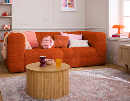 Canapé 3 places en tissu...